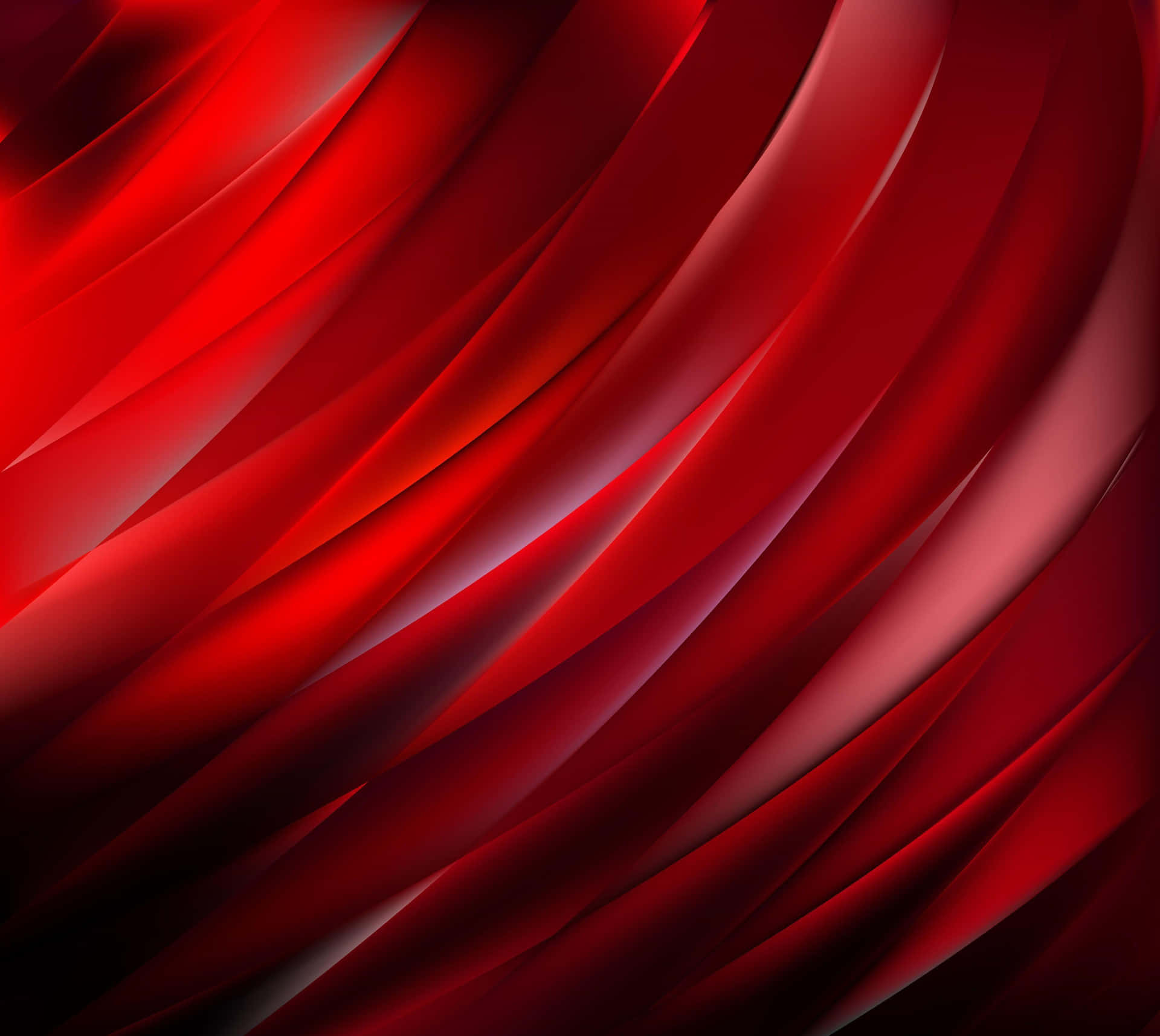 Red Abstract Background With Wavy Lines