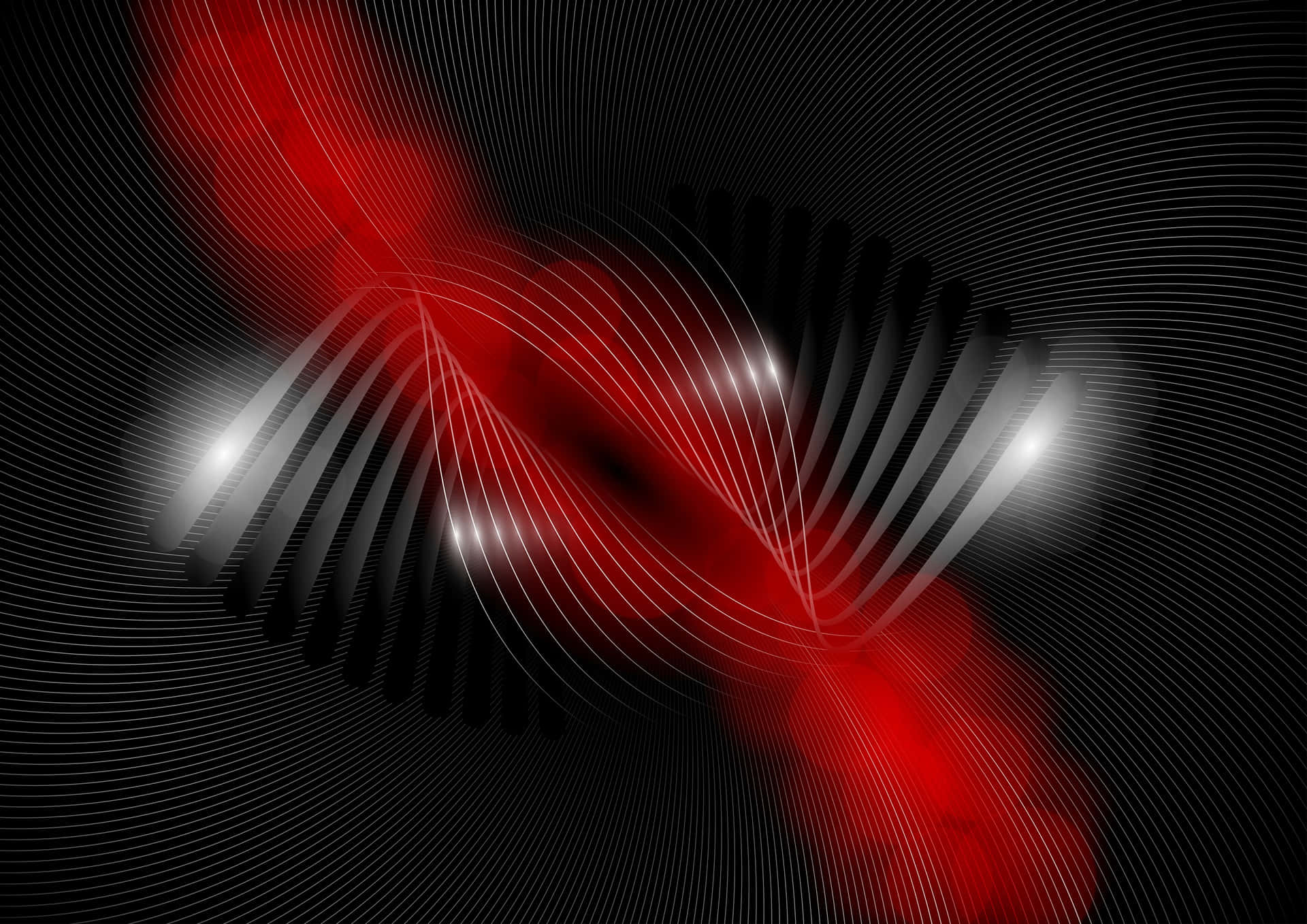 A Red And Black Abstract Background With A Wave