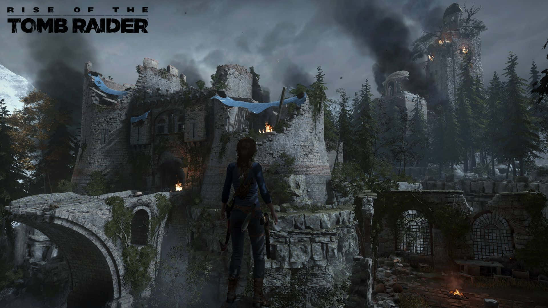 Fondode Pantalla Del Castillo Oscuro De Rise Of The Tomb Raider En 1080p.