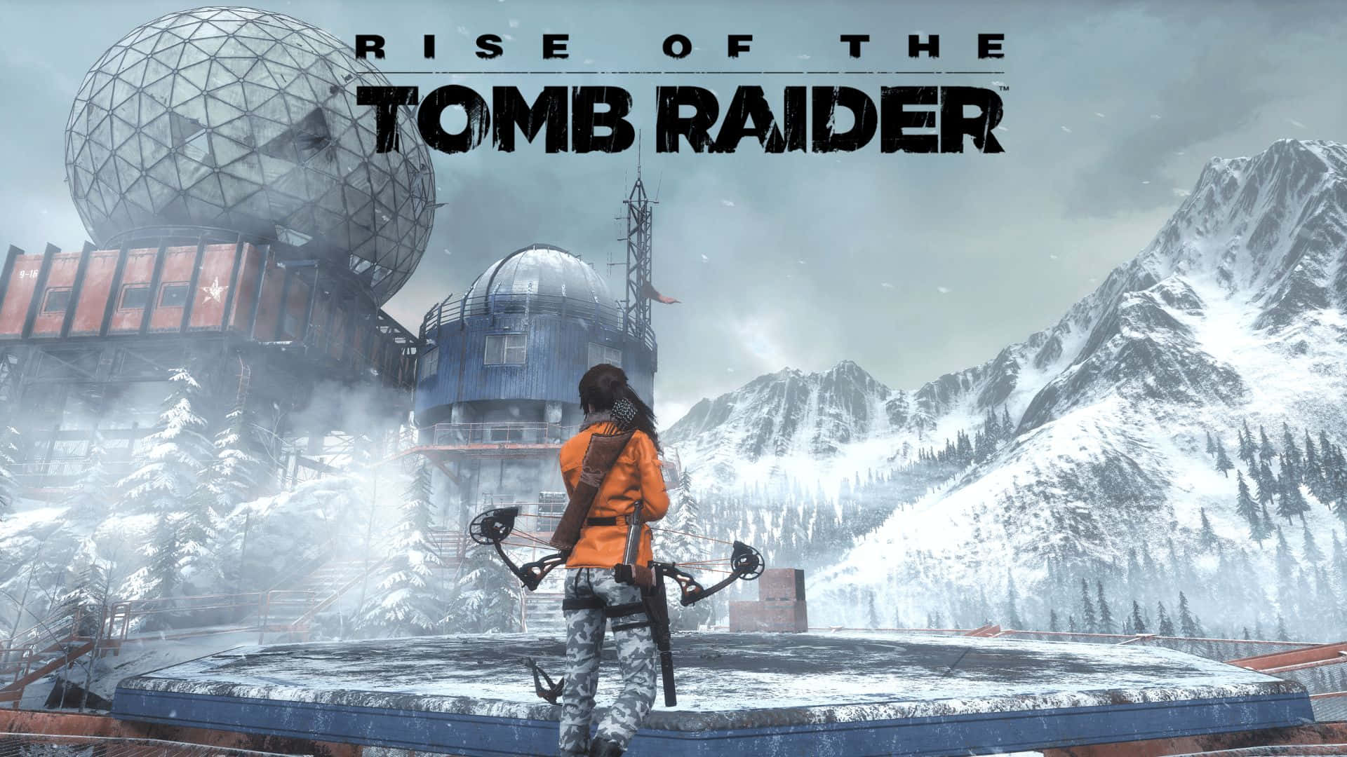 1080pbakgrundsbild Från Sovjetinstallationen I Rise Of The Tomb Raider.