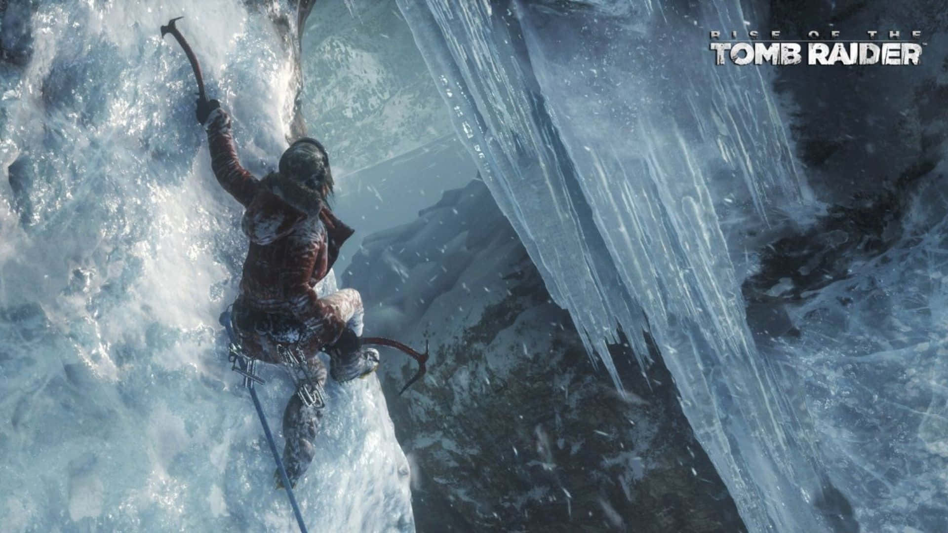 1080picy Cliff Bakgrundsbild Från Rise Of The Tomb Raider