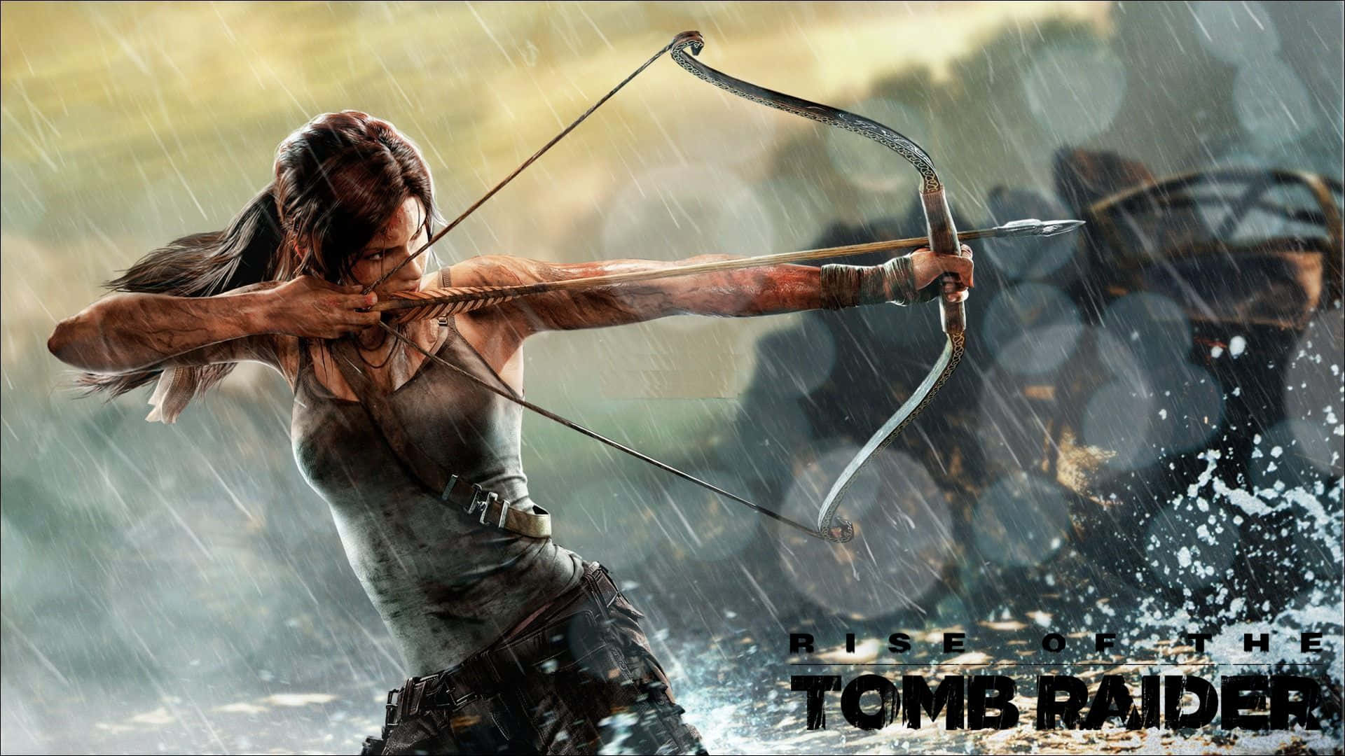 Intriguing Lara Croft in Action, 1080p Rise of the Tomb Raider Background