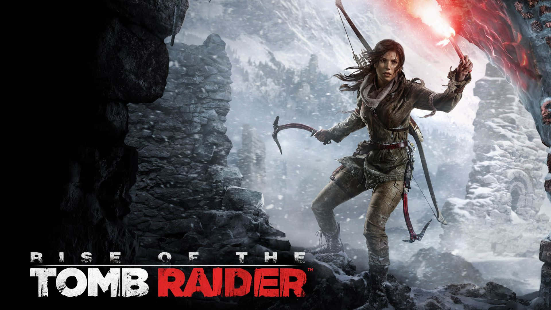 Sfondo1080p Rise Of The Tomb Raider Con Lara Croft E Torcia