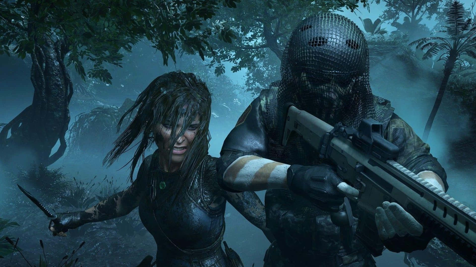 Lara Croft on an Adventure in Shadow Of The Tomb Raider