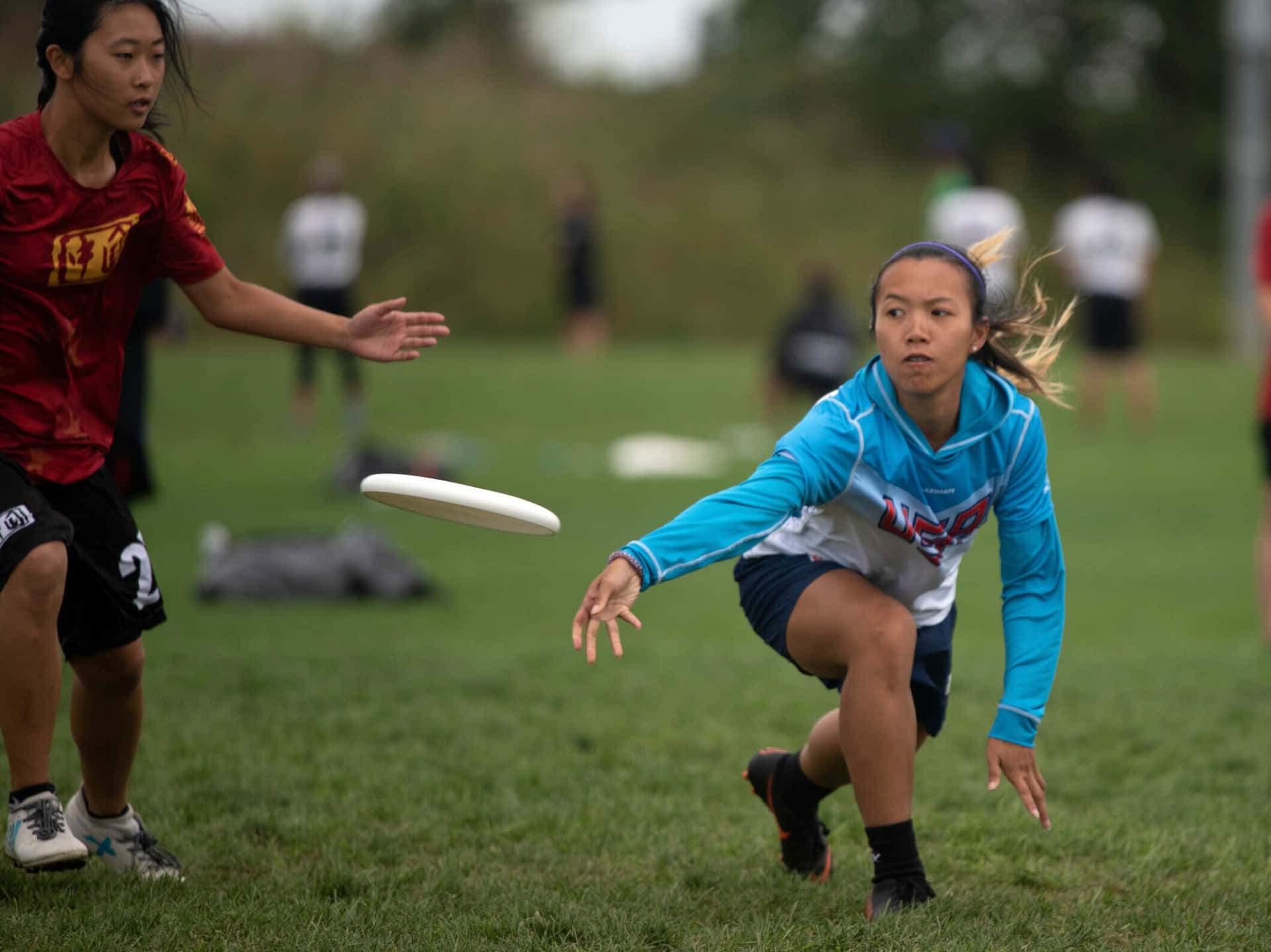 Girl Team USA 1080p Ultimate Frisbee Background