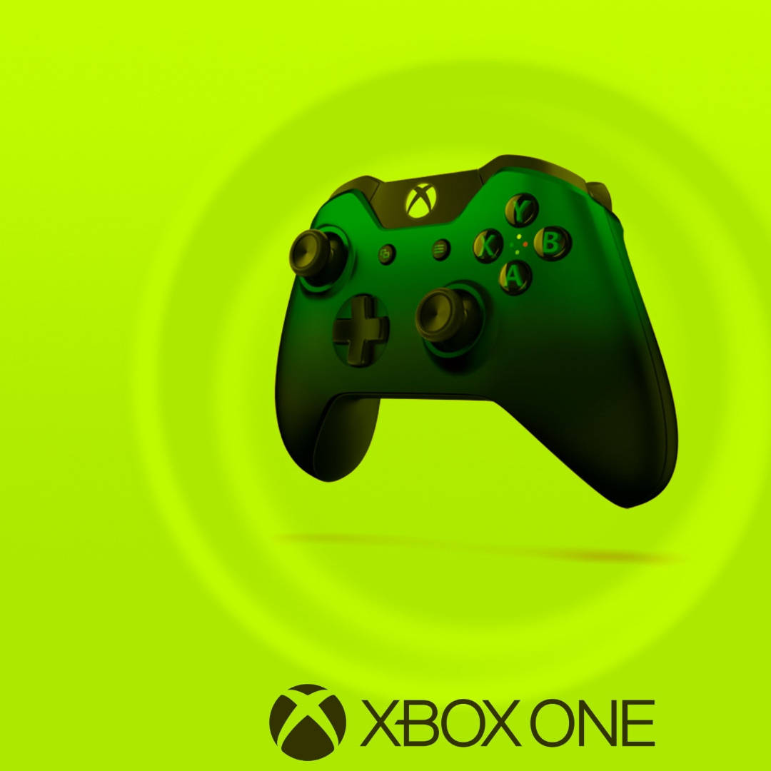 1080x1080 Green Xbox Controller Picture