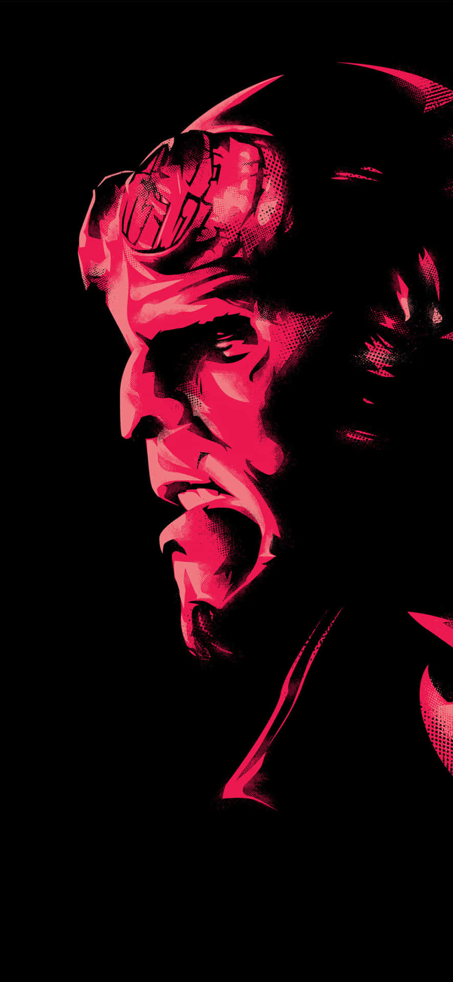 1080x2340 4k Hellboy Red Illustration Art Wallpaper