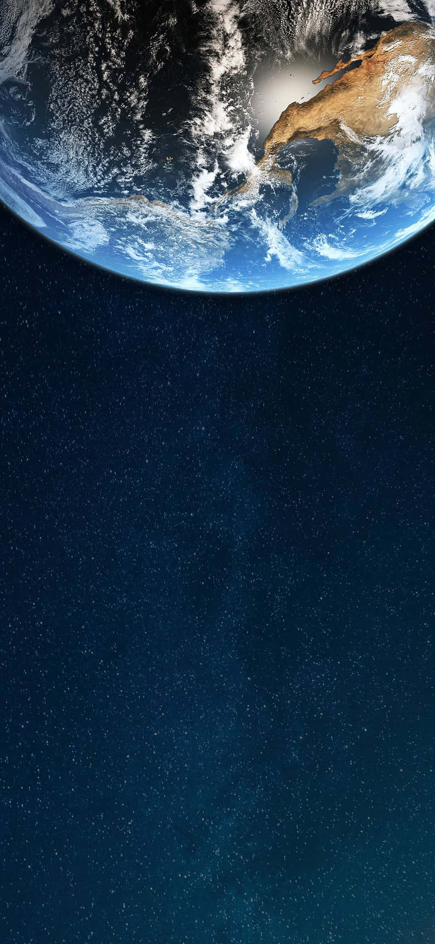 1080x2340 4k Half Earth Space Background Wallpaper