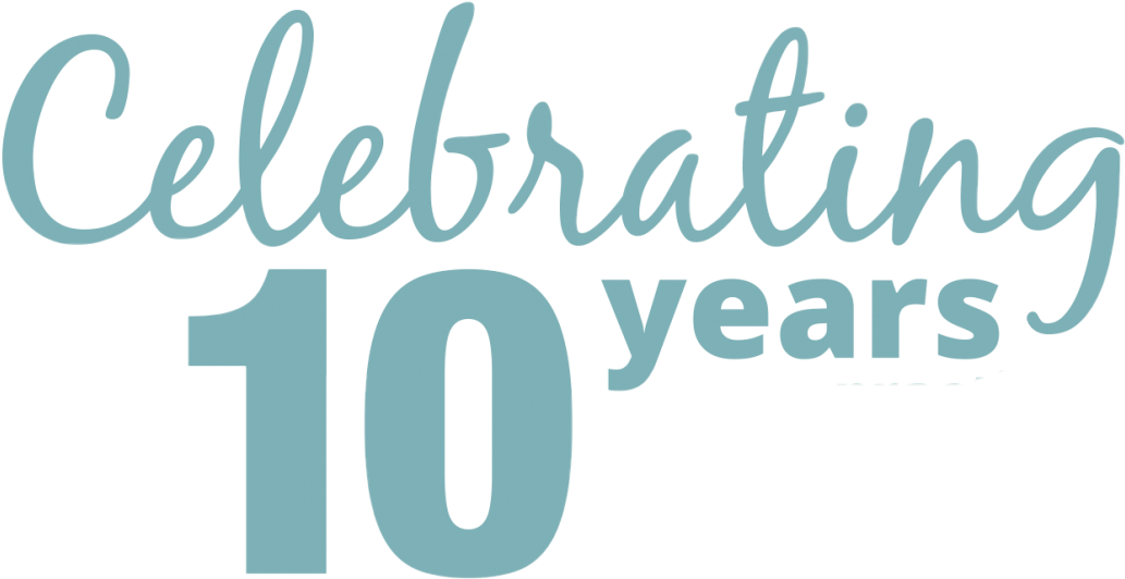 10th Anniversary Celebration Graphic PNG