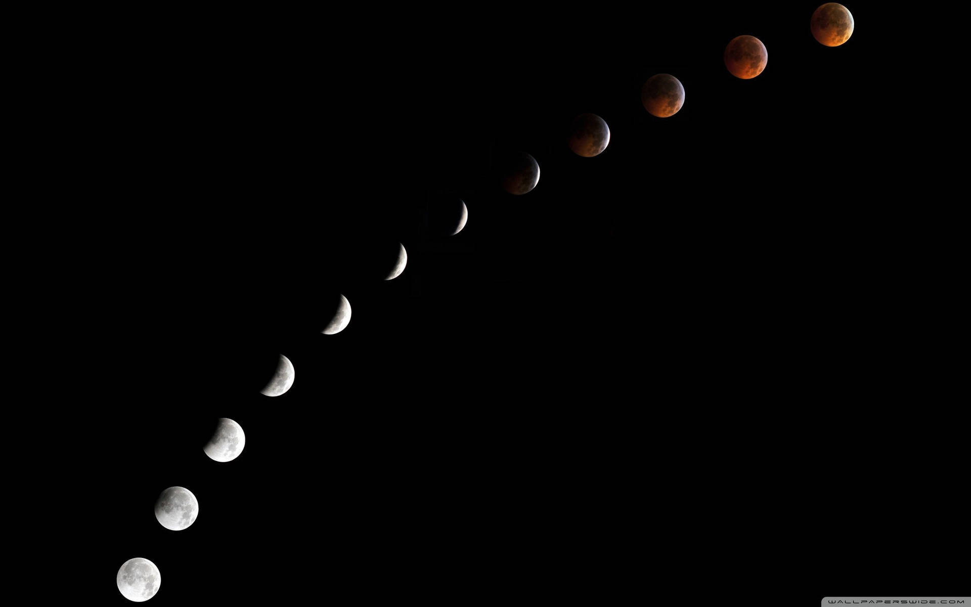 12 Moon Phases Wallpaper