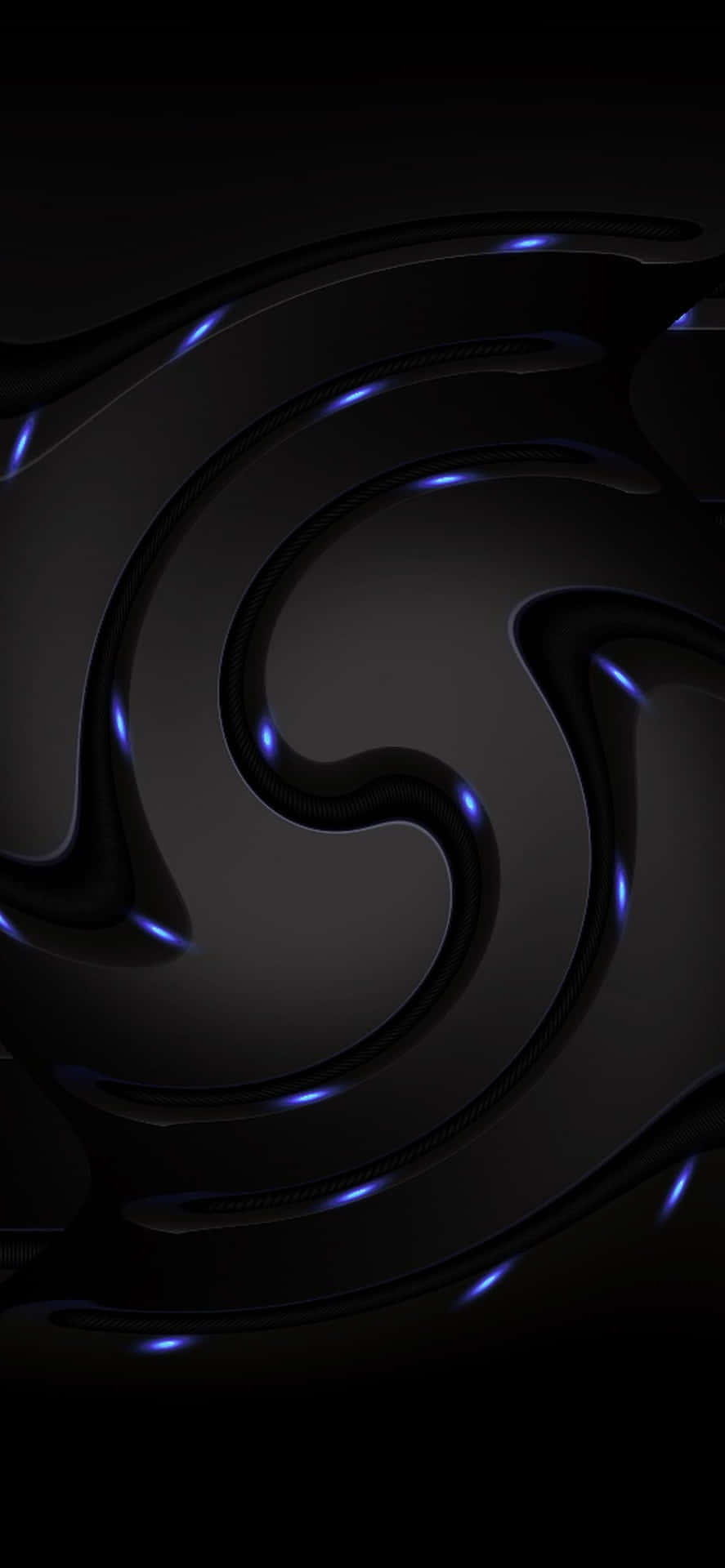 Blue And Black Swirls On A Black Background Wallpaper