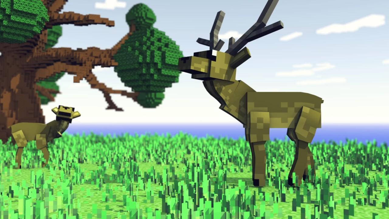1280x720 Deer Minecraft