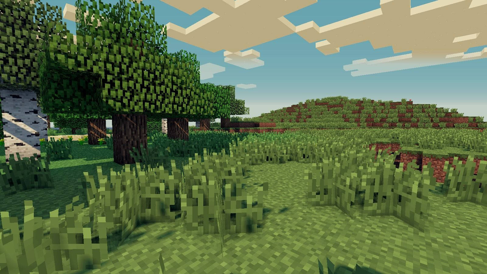 1280x720 Minecraft Green Field