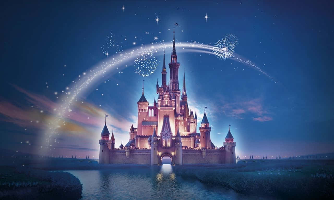 Disney's Cinderella Castle Is Shown In The Night Sky Wallpaper