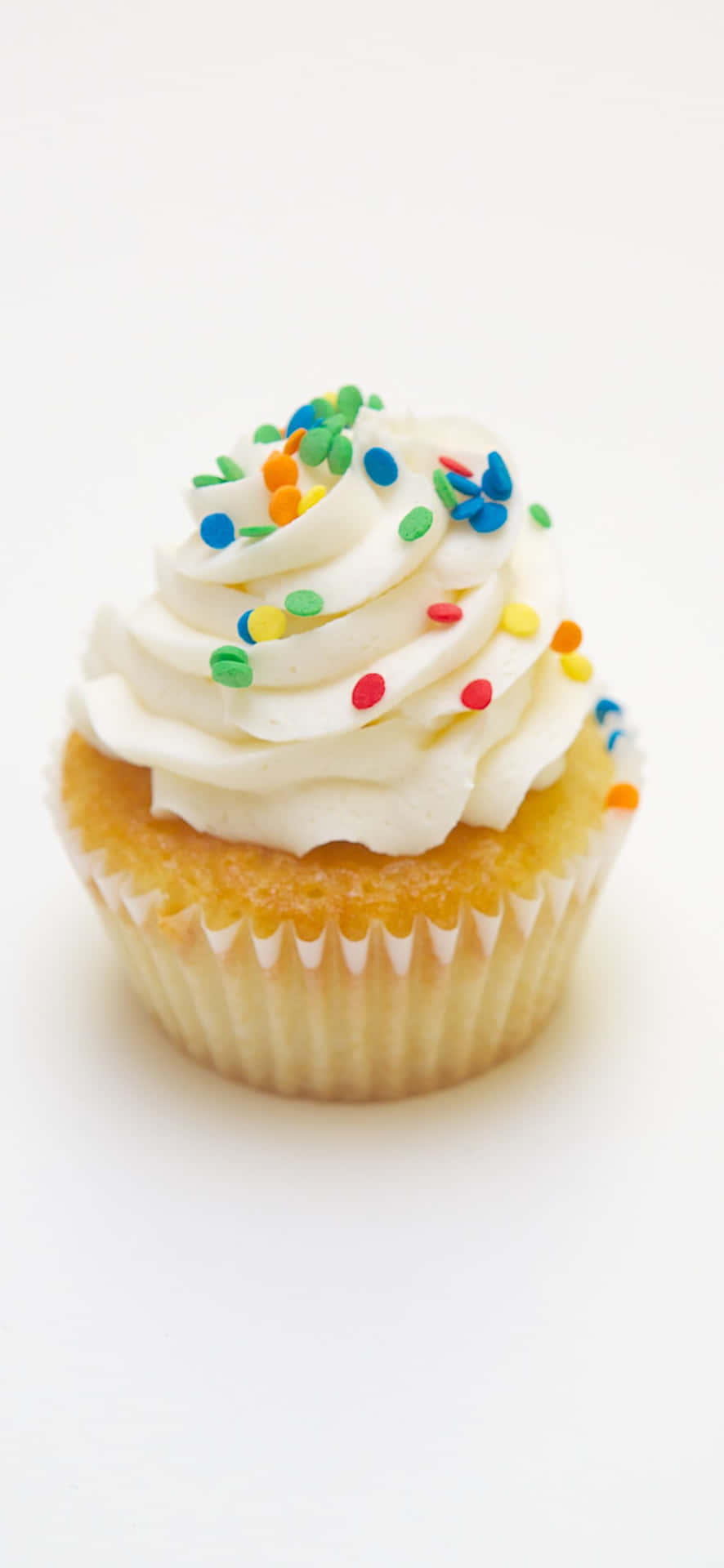 A White Cupcake With A White Frosting Wallpaper