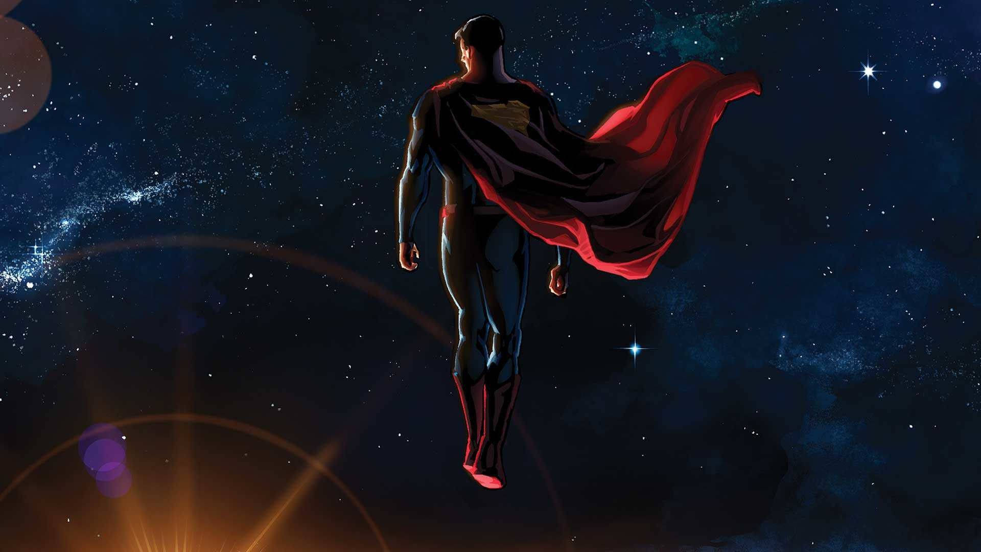 12k Superman In Space Wallpaper