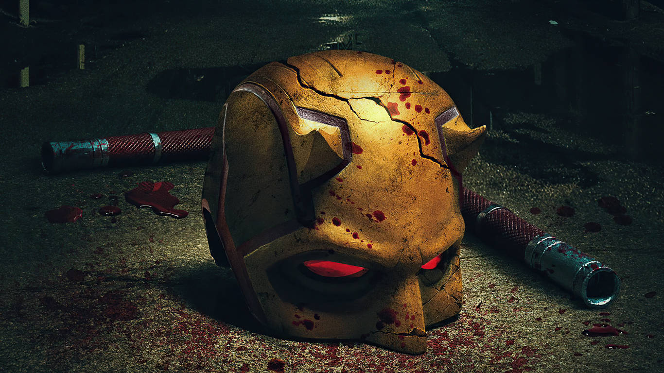 1366 X 768 Marvel Daredevil Mask Background