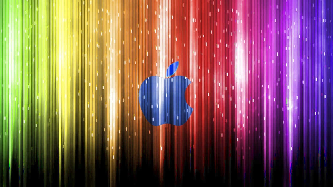 An Apple on a Blue Background