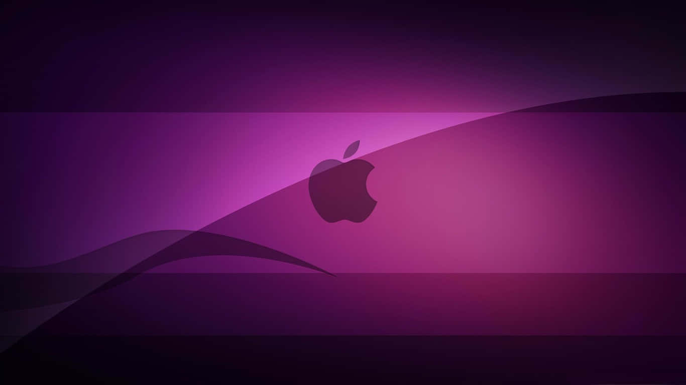 A crisp, vivid Apple logo on a vibrant 1366x768 background