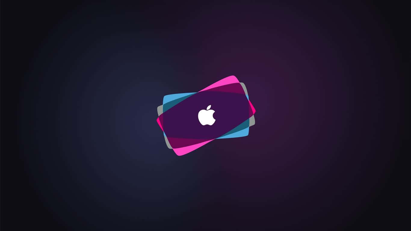 An Apple splayed across a 1366x768 background