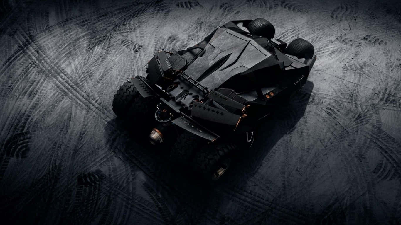 1366x768 Batmobile Background Tires Marks