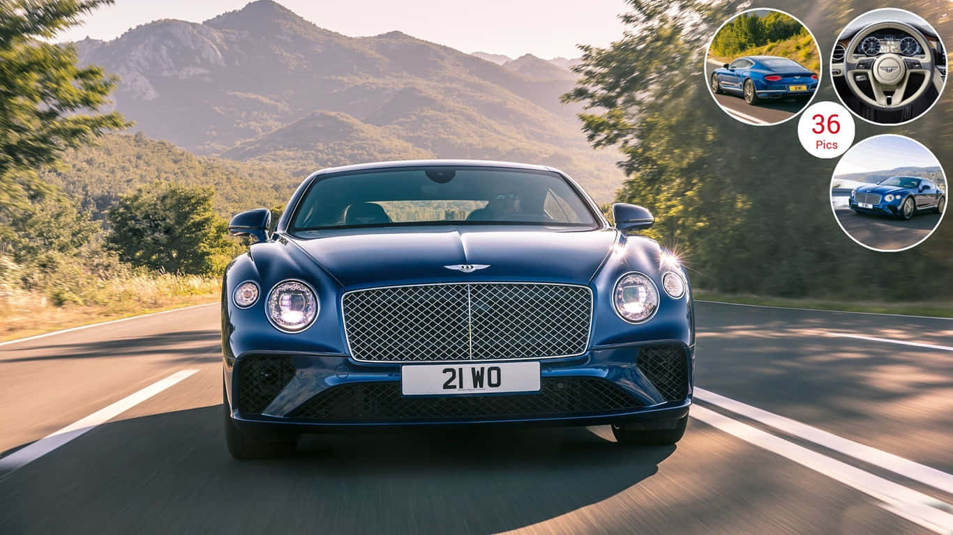 1366x768 Bentley Background Blue 2018 Bentley Continental GT