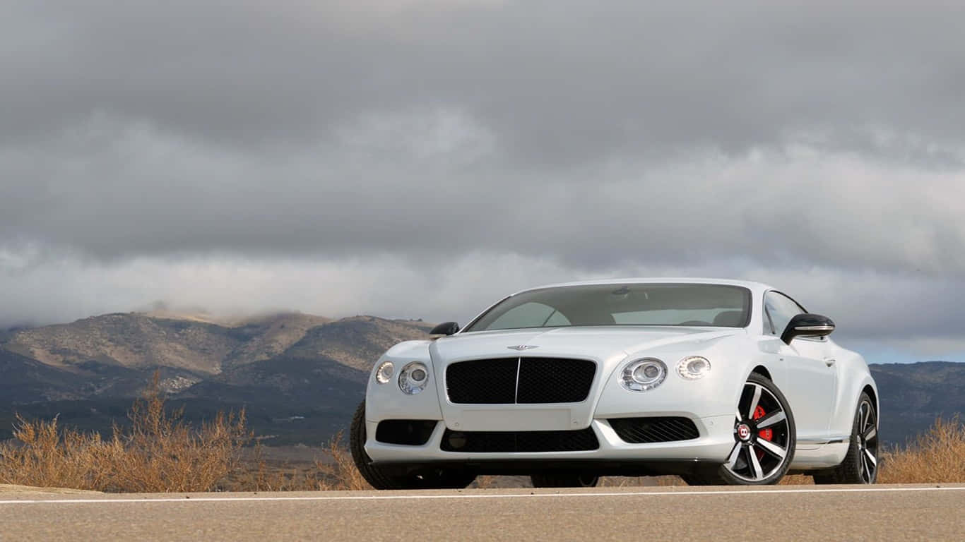 Fondode Pantalla Bentley 2014 Continental Gt Blanco De 1366x768