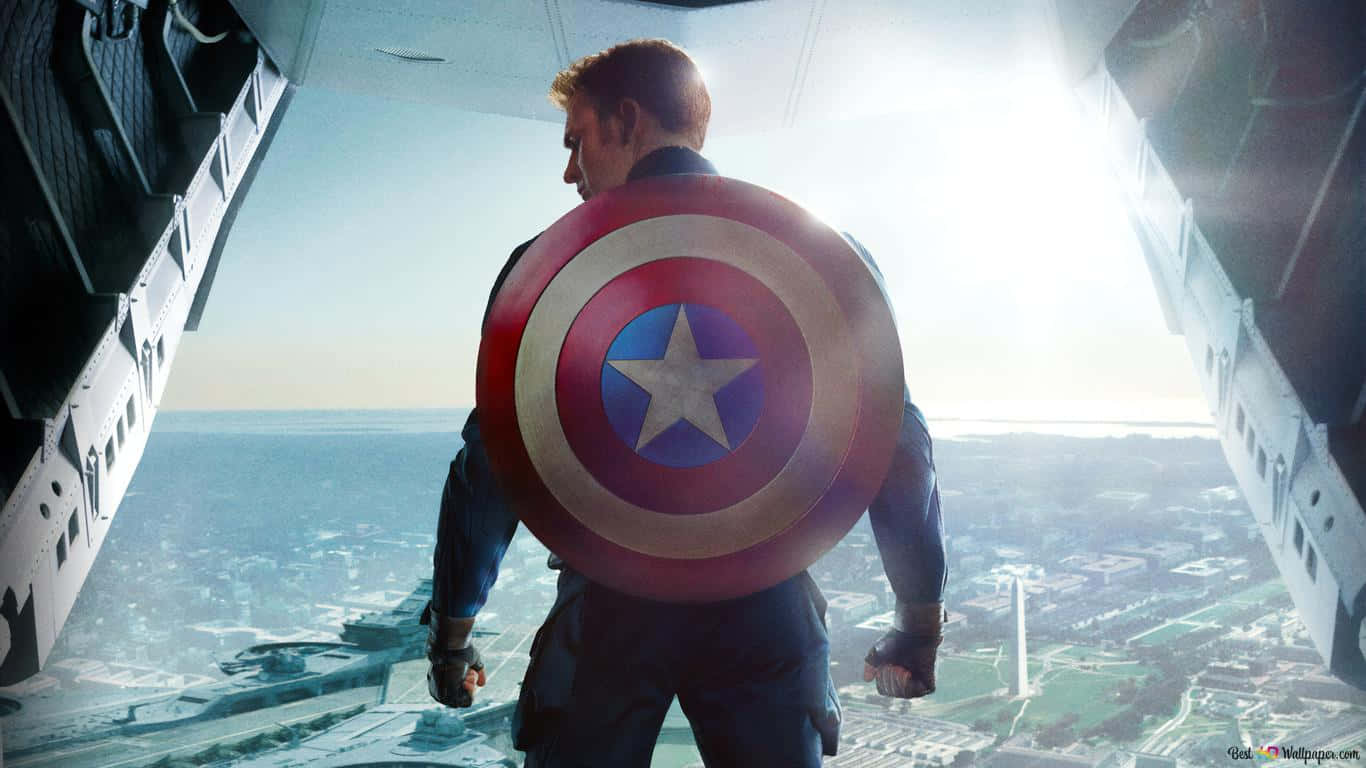 1366x768 Captain America Background Bright Sky