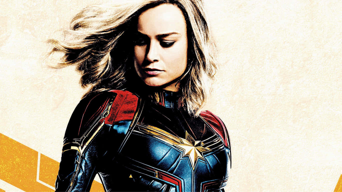 1366x768 Captain Marvel Background In Saturation Background