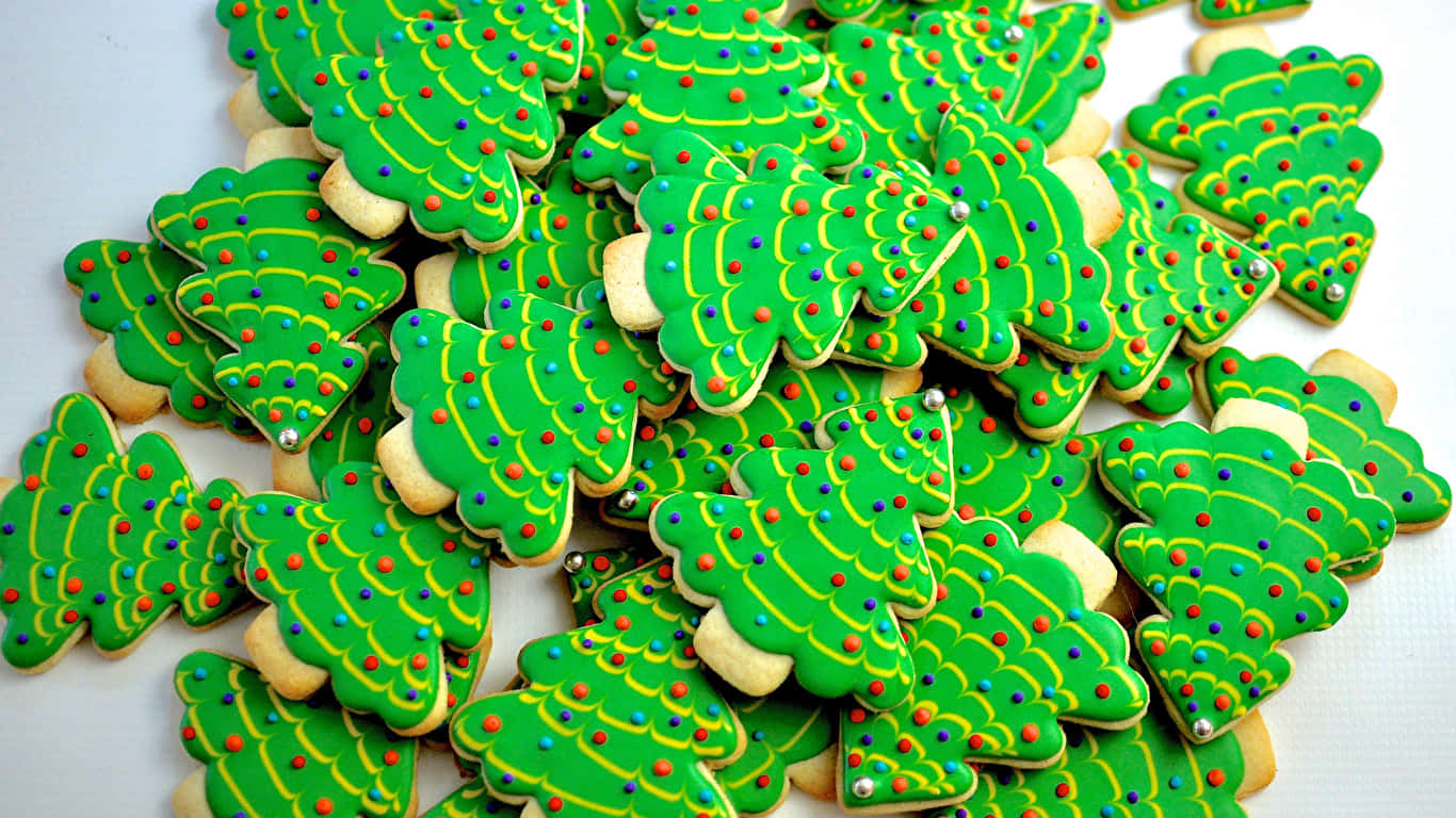 Delicious freshly made cookies just out of the oven.