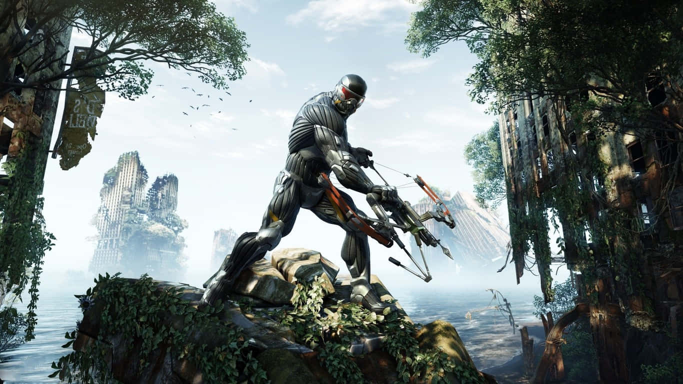 Ferocious warrior in the heart of the action - Crysis 3 Background