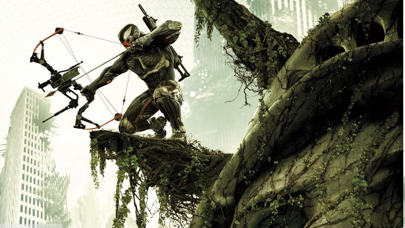 1366x768 Crysis 3 Background Compound Bow Aiming