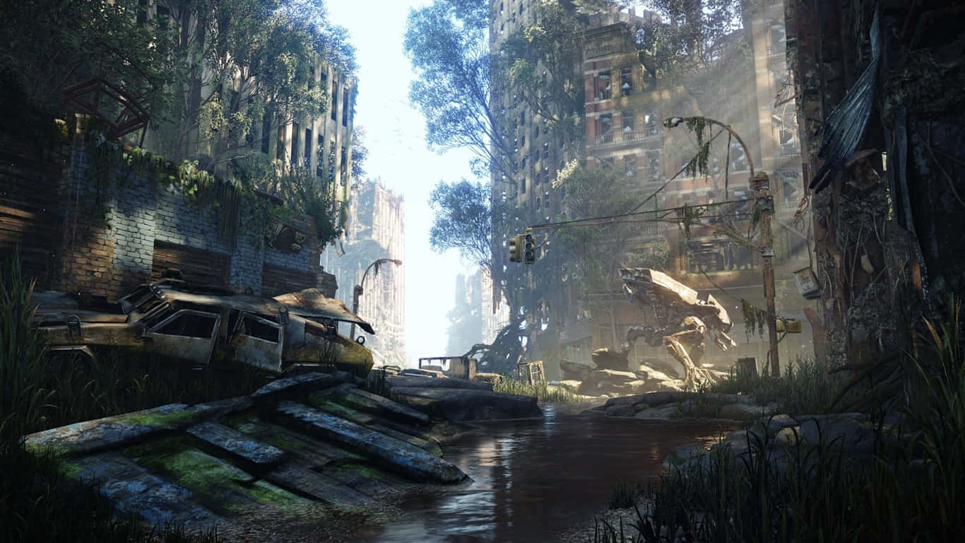1366x768 Crysis 3 Background Abandoned City