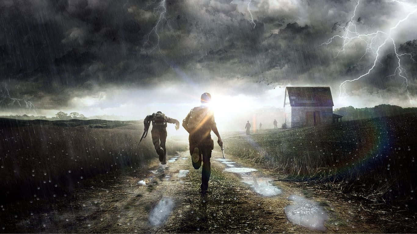 Zombies Walking In The Rain