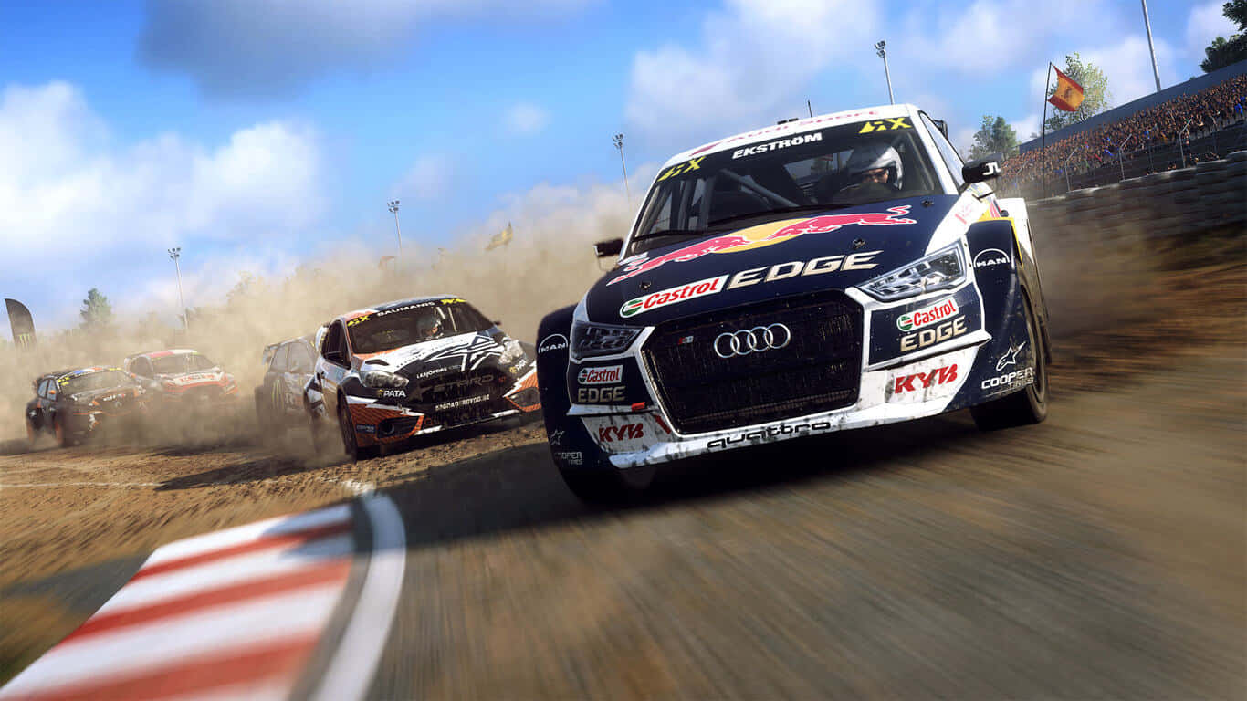 Race in the Dirt Rally with this 1366x768 high resolution background