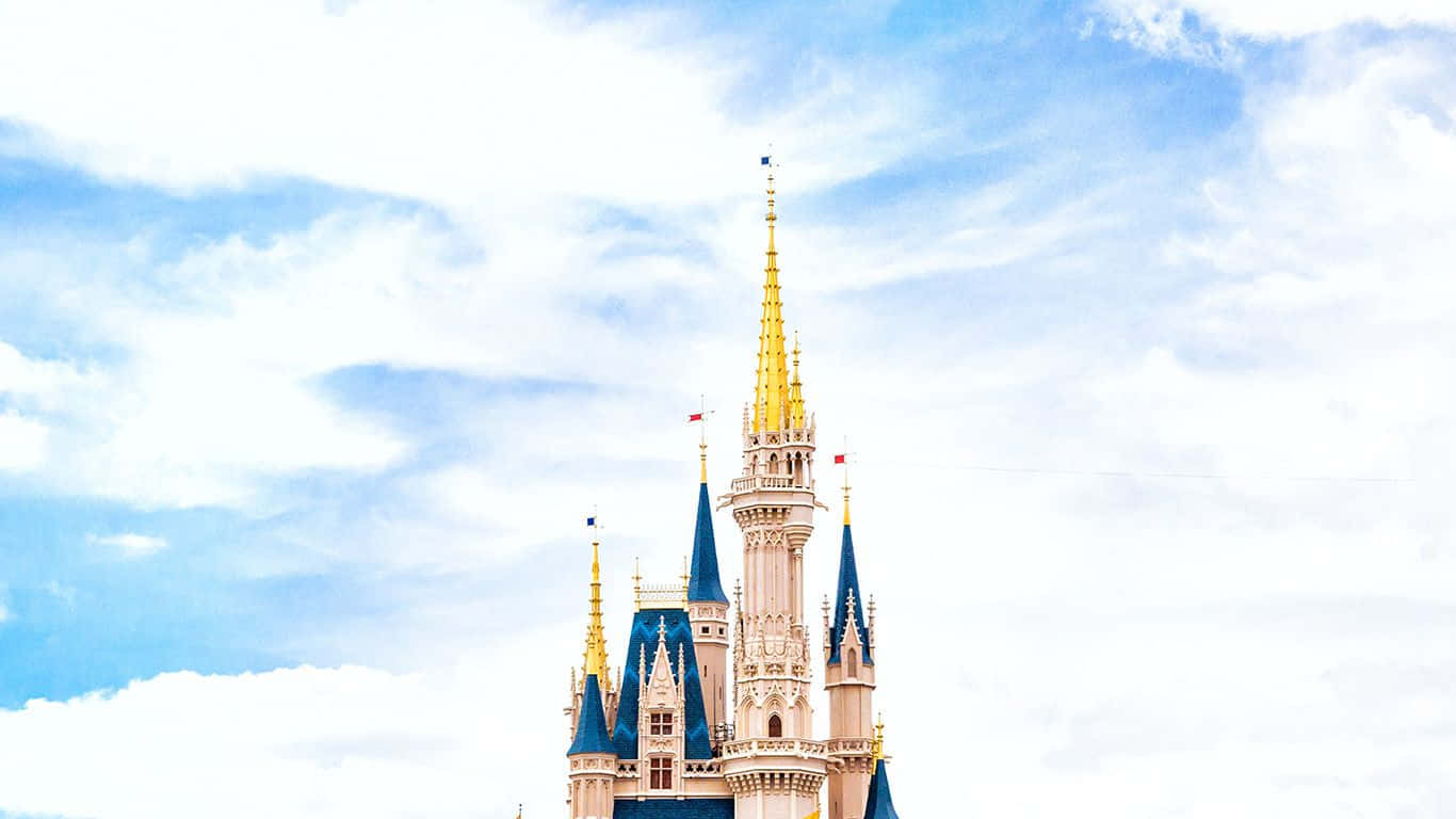 Castle With Blue Sky 1366x768 Disney Background
