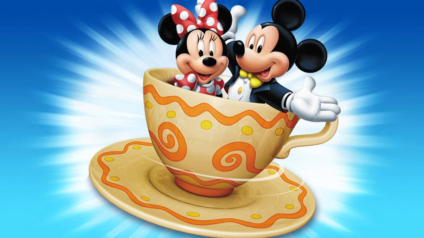 Tea Cup With Minnie And Mickey Mouse 1366x768 Disney Background