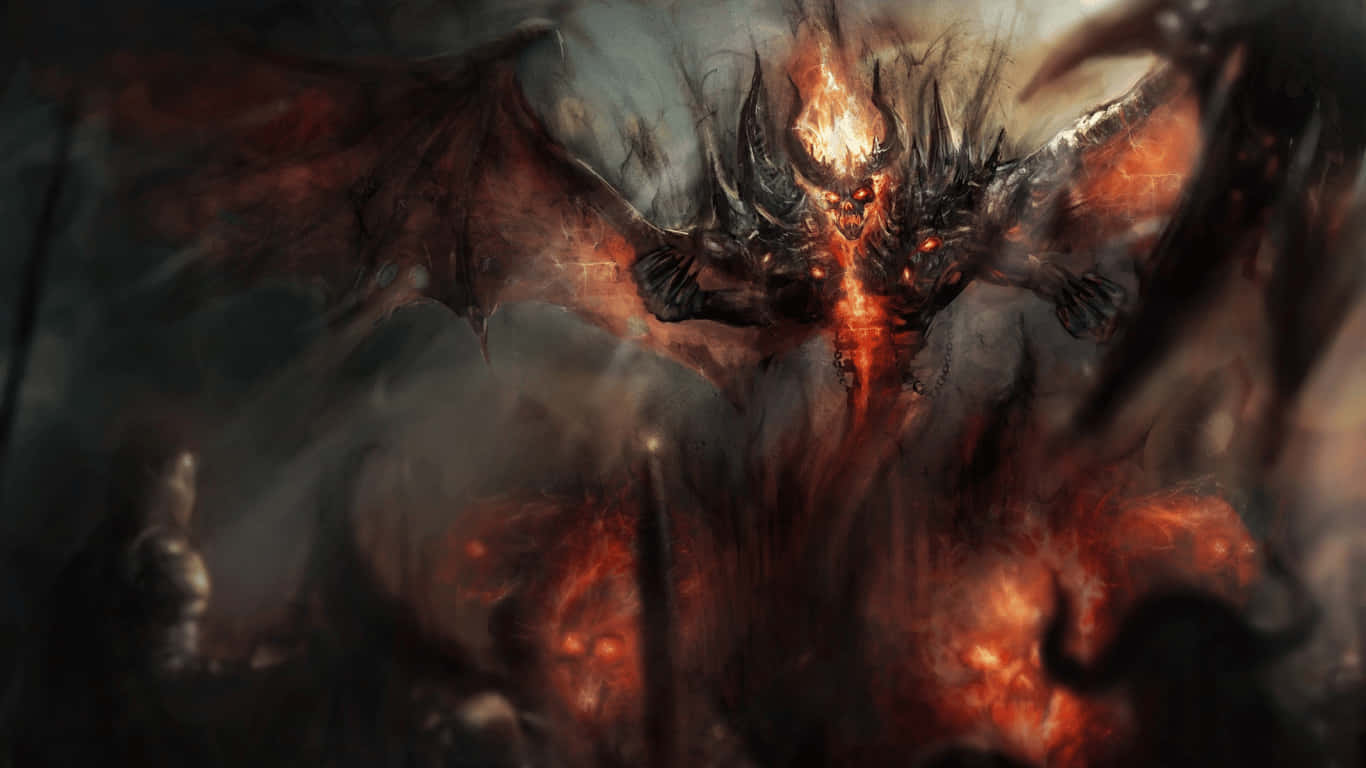 a dragon with flames and fire