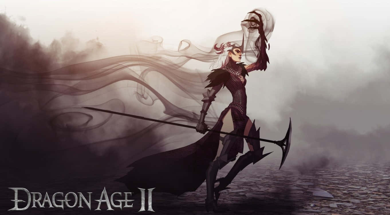 Enimponerande Bild Av Fantasykonst Som Illustrerar Dragon Age Inquisition.