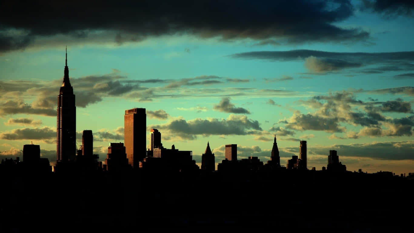 Newyork Citys Skyline Med Empire State Building