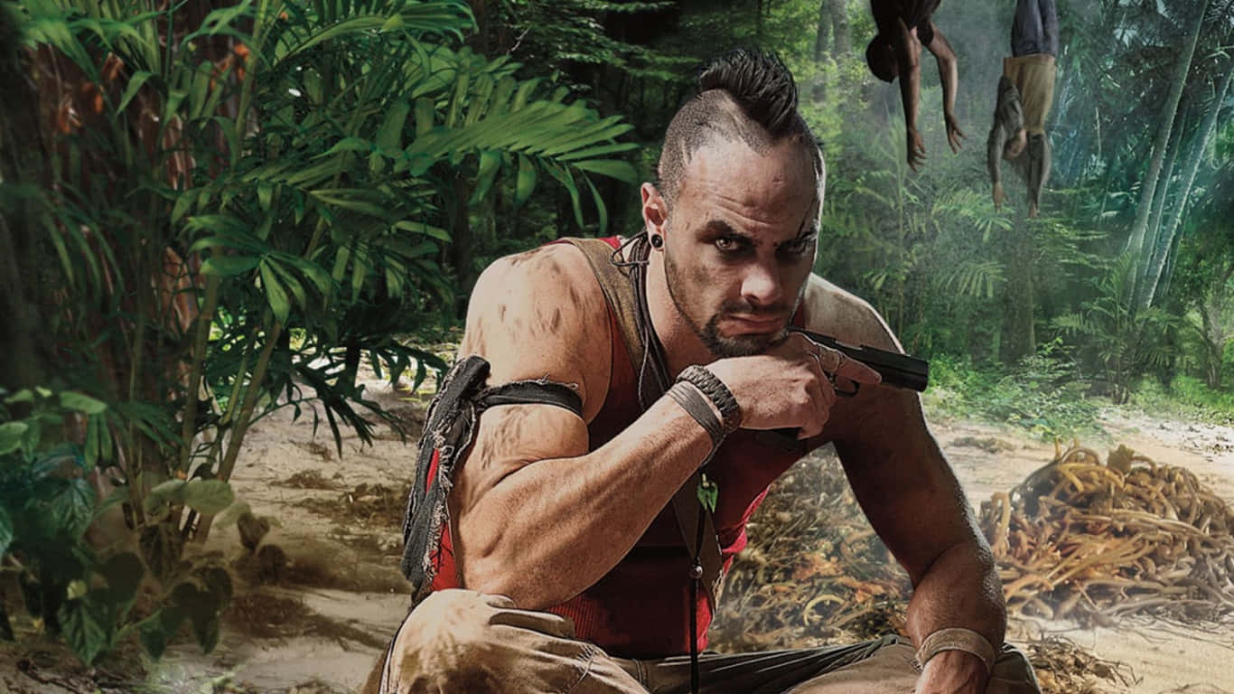 Intense Far Cry 3 Action As Seen on a 1366x768 Resolution Monitor