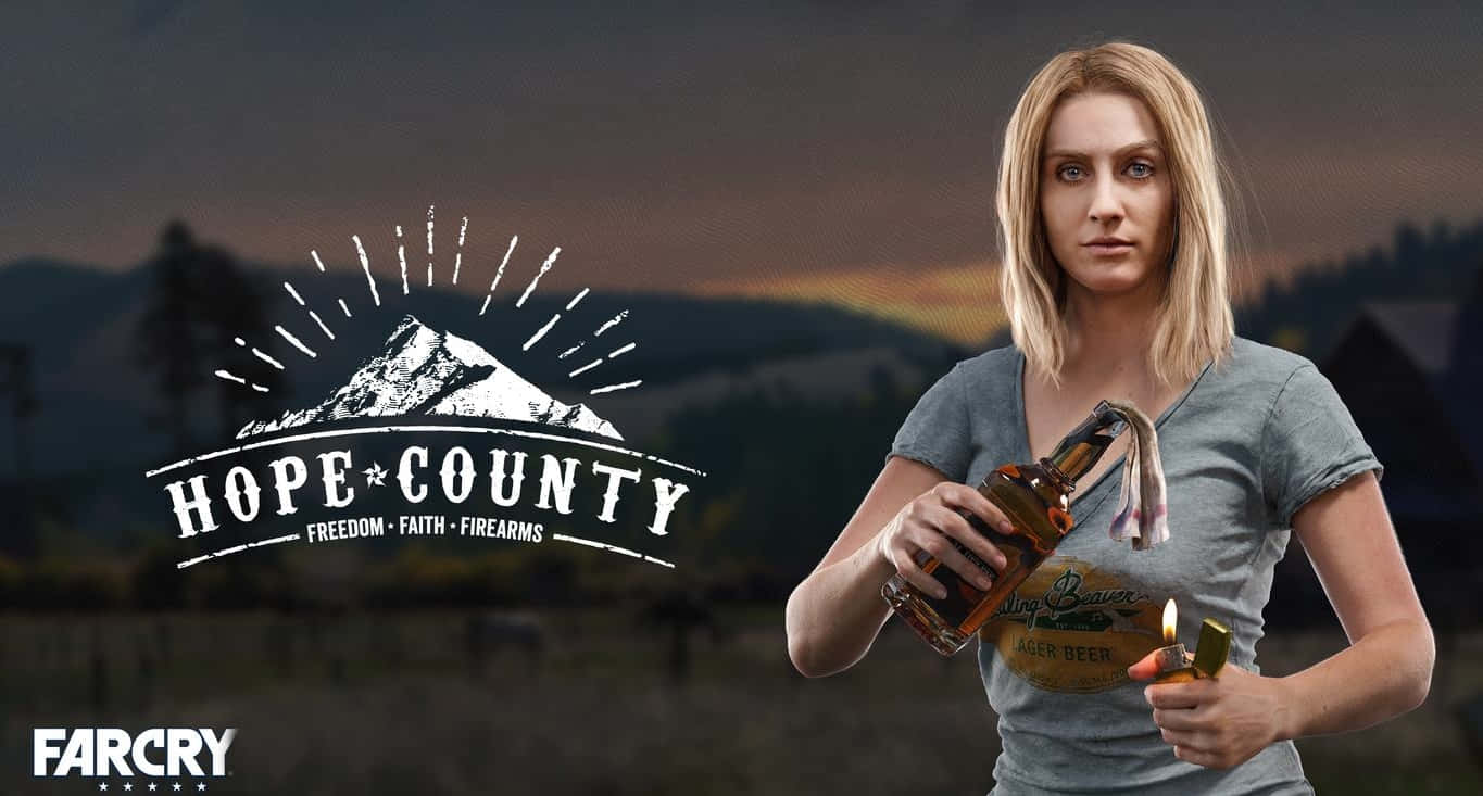 1366x768 Far Cry 4 Background Hope County Poster Woman Molotov