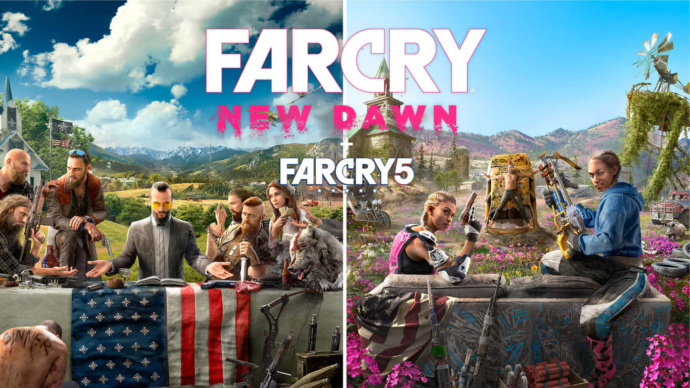 Nyd den spændende handling i Far Cry New Dawn i 1366x768 opløsning.