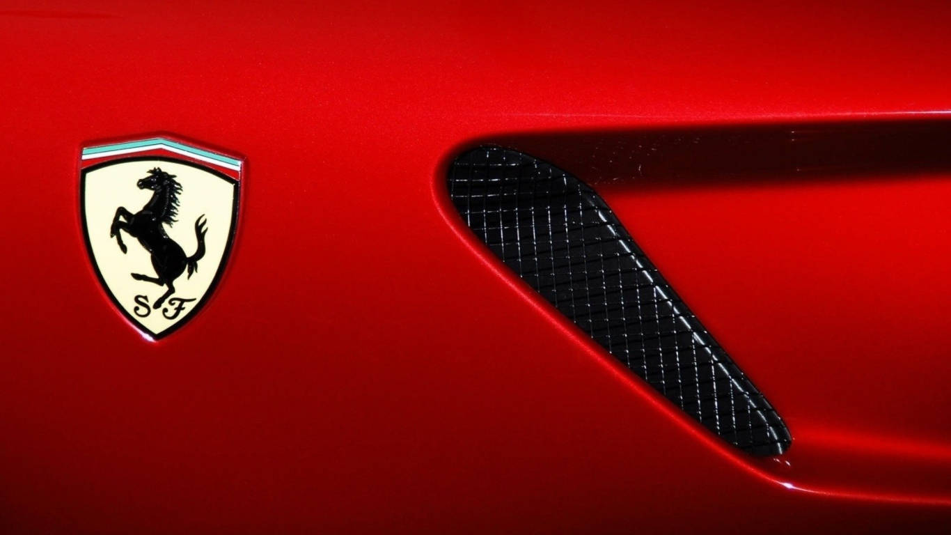 1366x768 Ferrari Hd 599 Logo Wallpaper