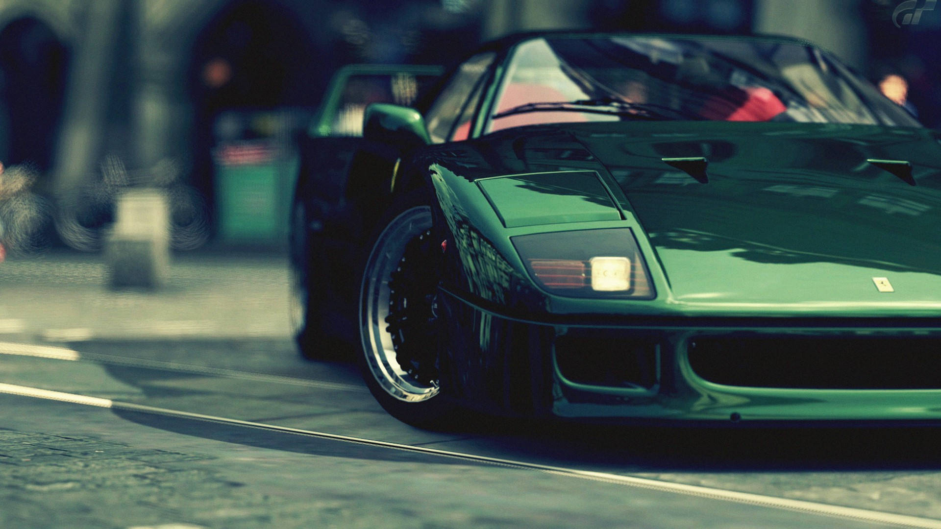 1366x768 Ferrari Hd Green F40 Wallpaper