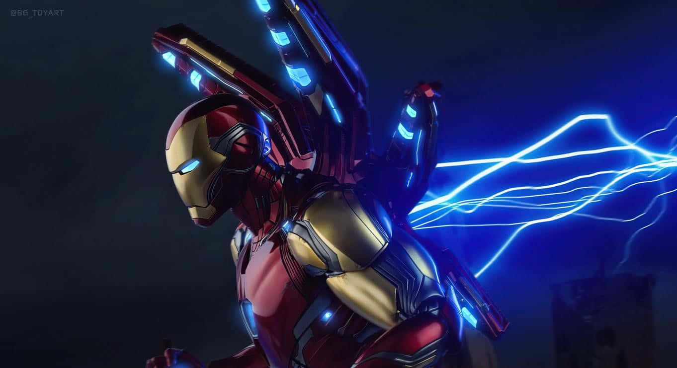 Marvel's Tech Genius Hero, Iron Man In Action