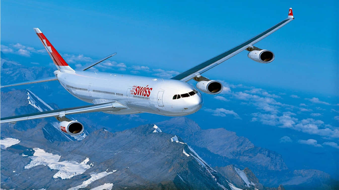 1366x768 Jumbo Jets Background Swiss Air Line Background