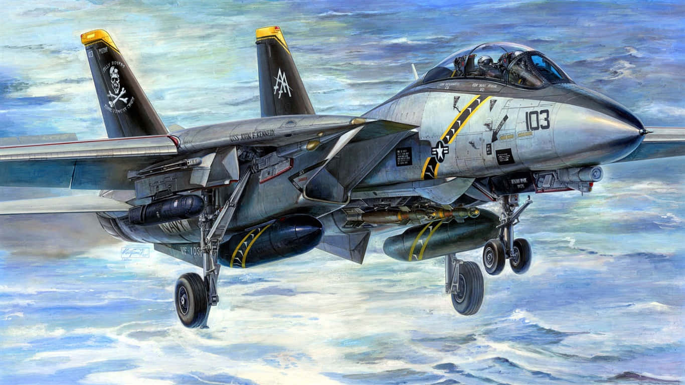 1366x768 Jumbo Jets Background Tomcat Fighter Background