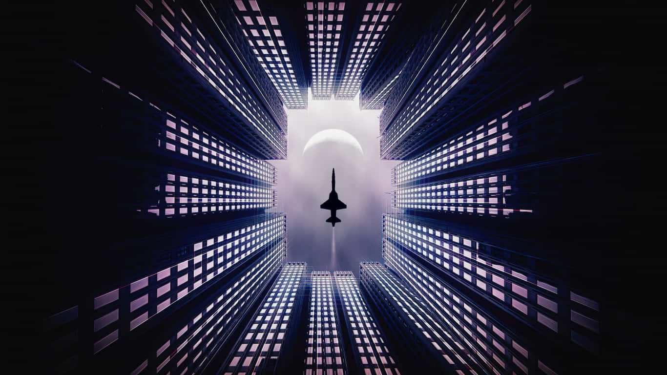 1366x768 Jumbo Jets Background In Tower Tunnel Background