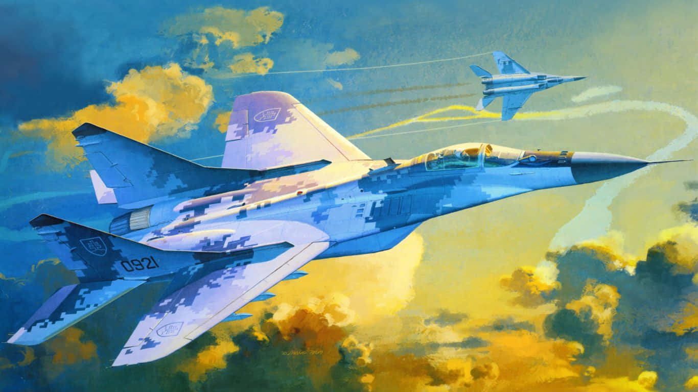 1366x768 Jumbo Jets Background Painted Jet Background
